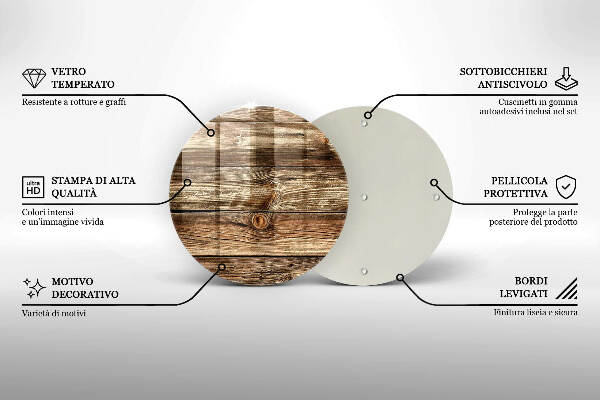 Glasplaat voor grafkaars Textuur van houten planken