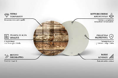 Glasplaat voor grafkaars Textuur van houten planken