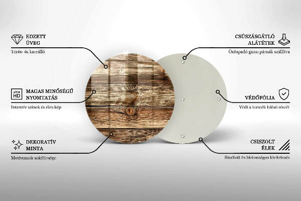 Glasplaat voor grafkaars Textuur van houten planken