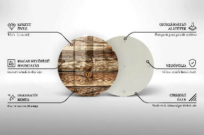 Glasplaat voor grafkaars Textuur van houten planken