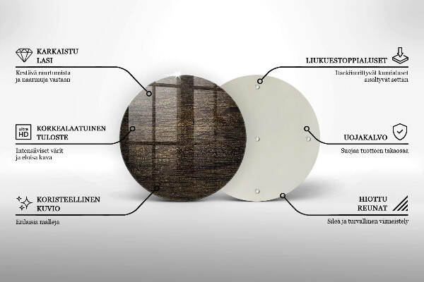 Grafkaars onderzetter Houtstructuur schors