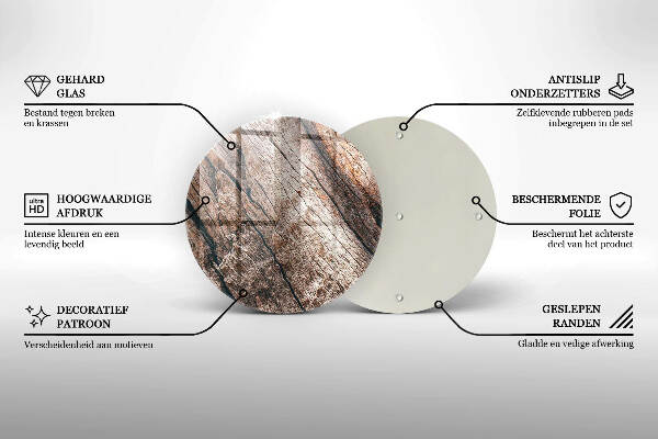 Grafkaars onderzetter Houten constructie