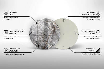 Grafkaars onderzetter Steenstructuur