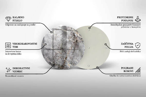 Grafkaars onderzetter Steenstructuur