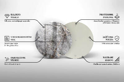Grafkaars onderzetter Steenstructuur