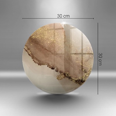 Glasplaat voor grafkaars Abstract goud