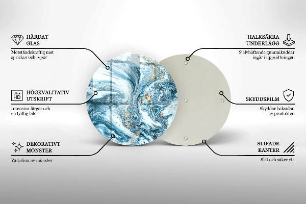 Grafkaars onderzetter Structuur met goud