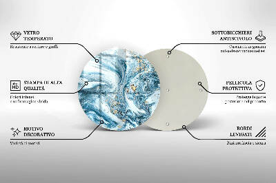Grafkaars onderzetter Structuur met goud