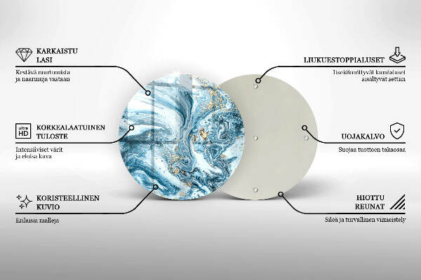 Grafkaars onderzetter Structuur met goud