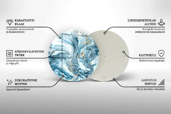 Grafkaars onderzetter Structuur met goud