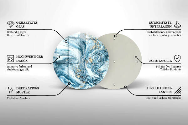 Grafkaars onderzetter Structuur met goud