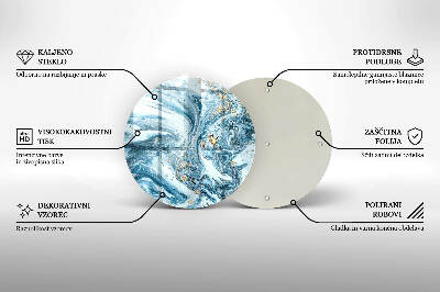 Grafkaars onderzetter Structuur met goud