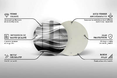Grafkaars onderzetter Abstracte, zachte lijnen
