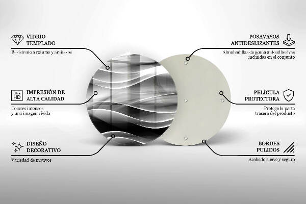 Grafkaars onderzetter Abstracte, zachte lijnen