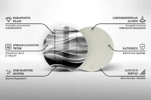 Grafkaars onderzetter Abstracte, zachte lijnen