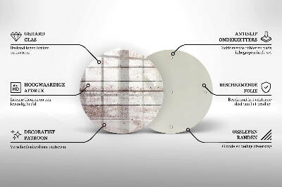 Glasplaat voor grafkaars Oude houten planken