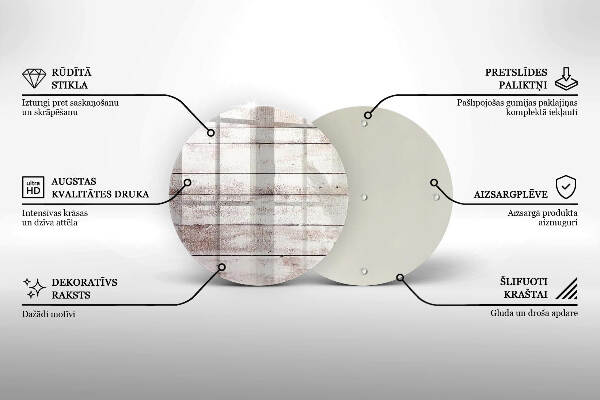 Glasplaat voor grafkaars Oude houten planken
