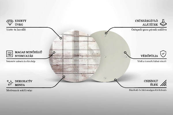 Glasplaat voor grafkaars Oude houten planken