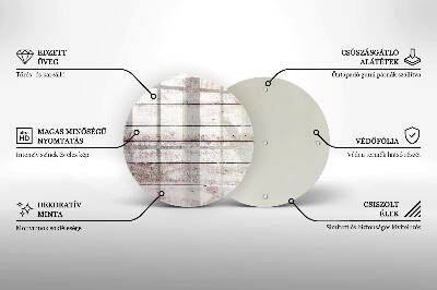 Glasplaat voor grafkaars Oude houten planken