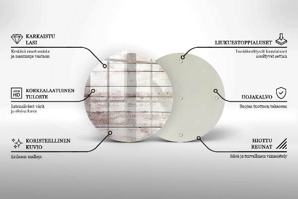 Glasplaat voor grafkaars Oude houten planken