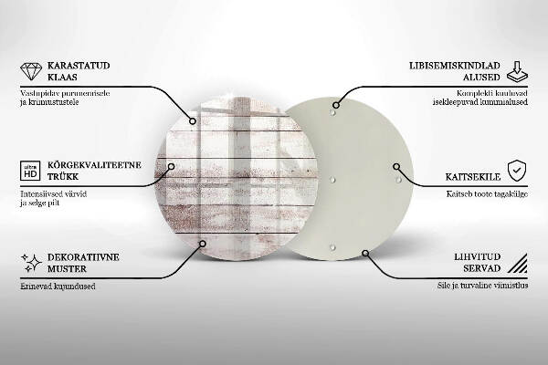 Glasplaat voor grafkaars Oude houten planken