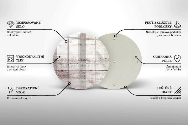 Glasplaat voor grafkaars Oude houten planken