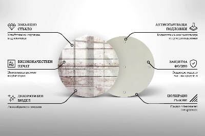 Glasplaat voor grafkaars Oude houten planken