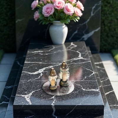 Glasplaat voor grafkaars Oude houten planken