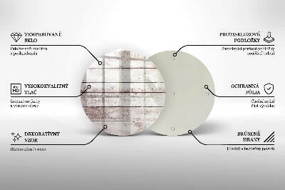 Glasplaat voor grafkaars Oude houten planken