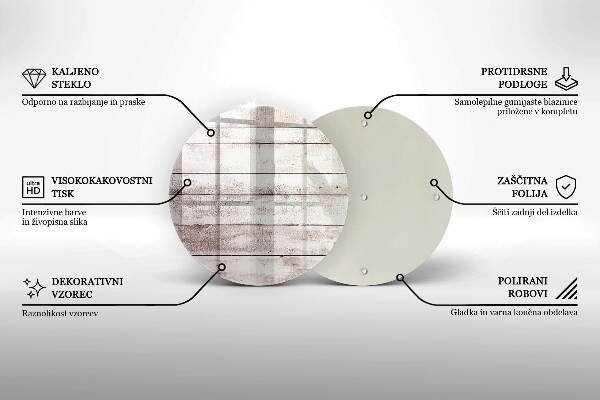 Glasplaat voor grafkaars Oude houten planken