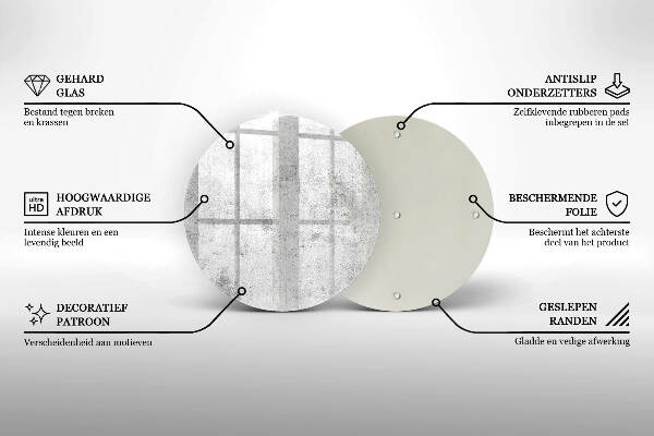 Grafkaars onderzetter Betonstructuur