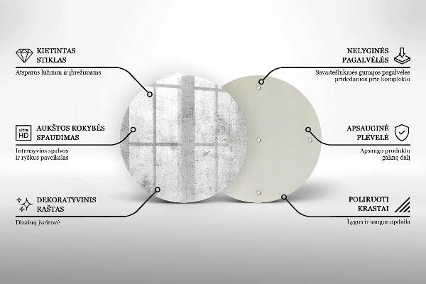 Grafkaars onderzetter Betonstructuur