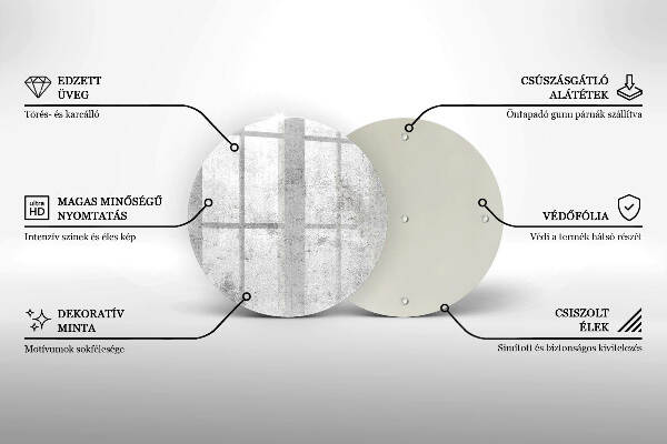 Grafkaars onderzetter Betonstructuur