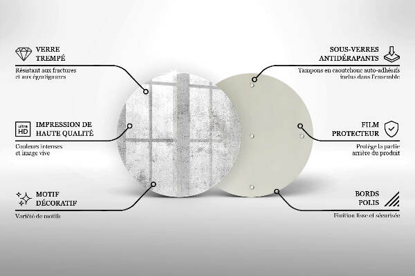 Grafkaars onderzetter Betonstructuur