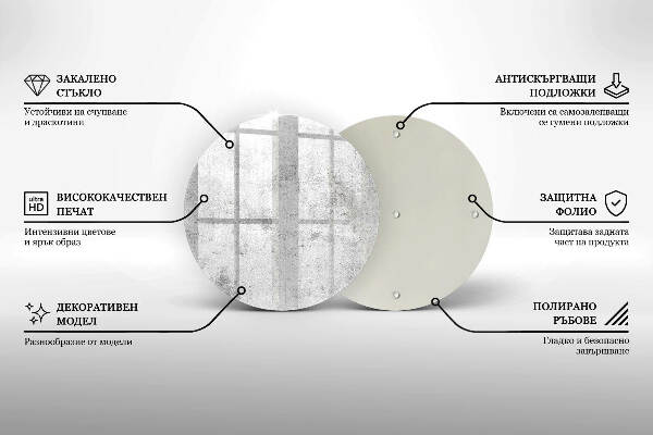 Grafkaars onderzetter Betonstructuur