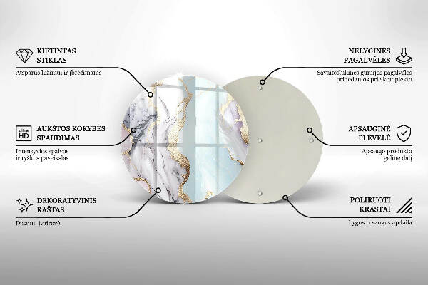 Grafkaars onderzetter Pastel marmer