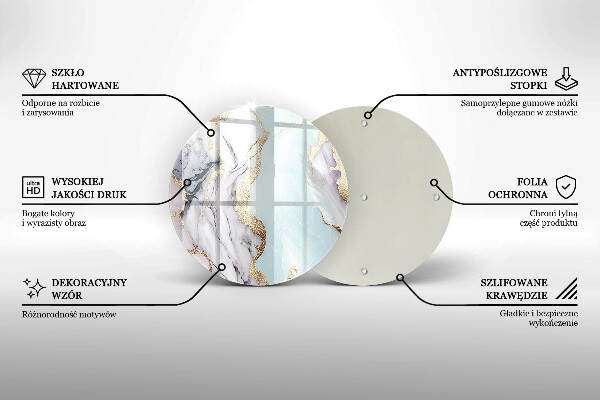 Grafkaars onderzetter Pastel marmer