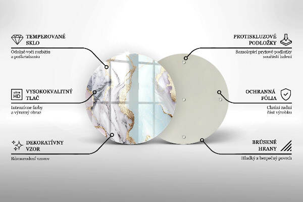 Grafkaars onderzetter Pastel marmer