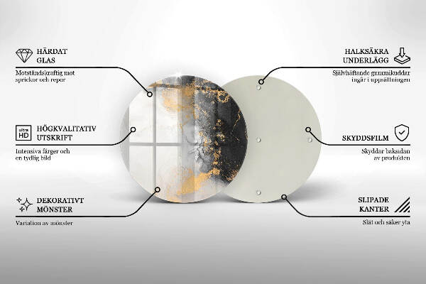 Podstawka na znicz Abstrakcja ze złotem