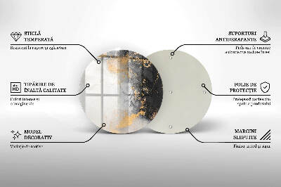 Grafkaars onderzetter Abstractie met goud