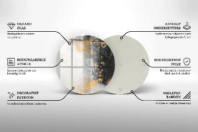 Grafkaars onderzetter Abstractie met goud