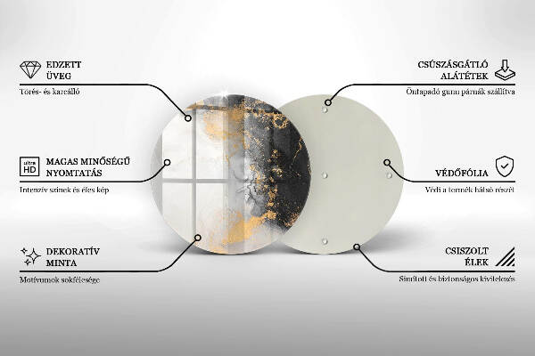 Grafkaars onderzetter Abstractie met goud