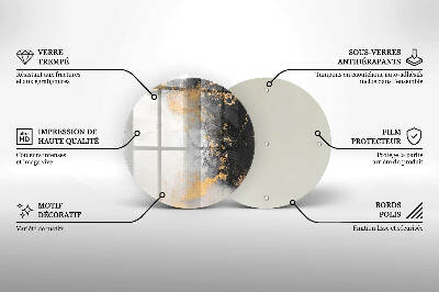 Grafkaars onderzetter Abstractie met goud