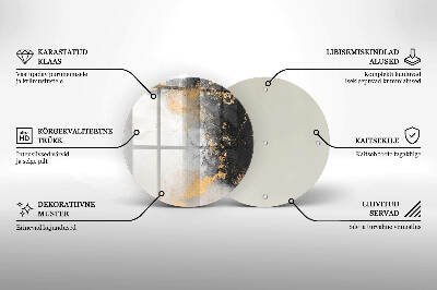Grafkaars onderzetter Abstractie met goud
