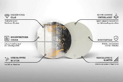 Grafkaars onderzetter Abstractie met goud