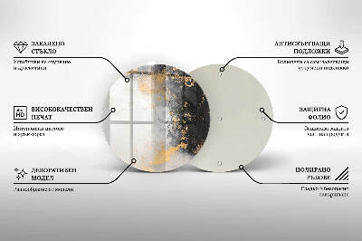Grafkaars onderzetter Abstractie met goud