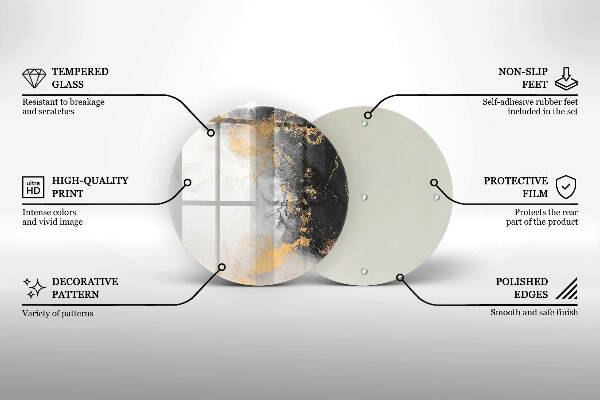 Grafkaars onderzetter Abstractie met goud
