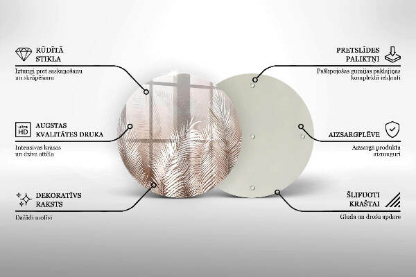 Grafkaars onderzetter Boho-bladeren en -vegetatie