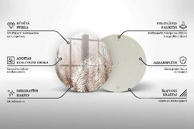 Grafkaars onderzetter Boho-bladeren en -vegetatie