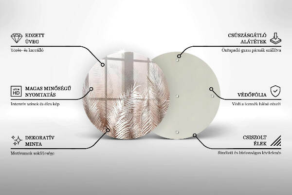Grafkaars onderzetter Boho-bladeren en -vegetatie